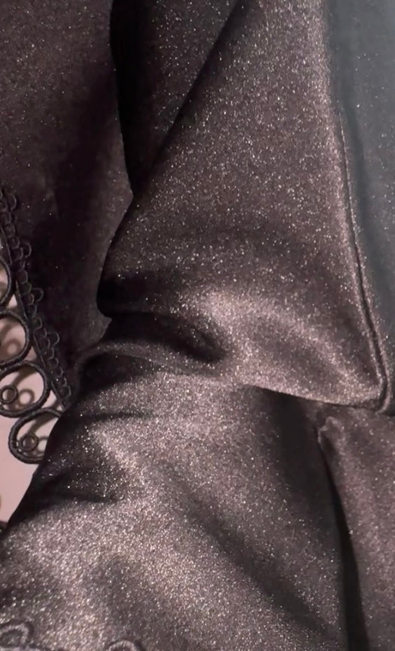 Abaya Noir Elegance Satin shiny