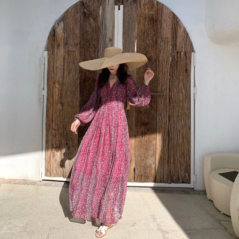 Photograph Dress Woman Super Fairy Bohemian Floral Big Swing