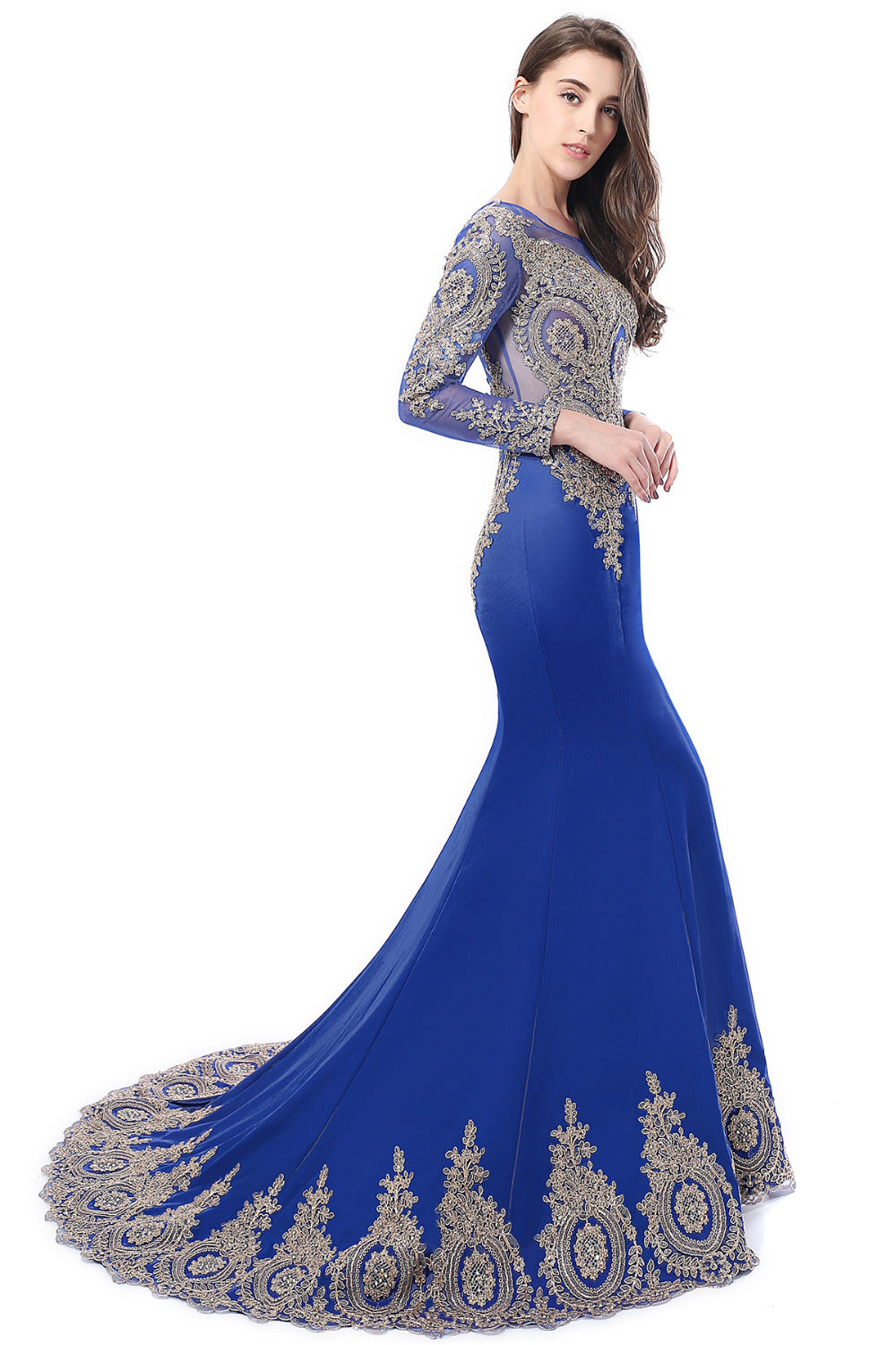 Autumn And Winter Slim Women's Black Long Sleeve Evening Dress