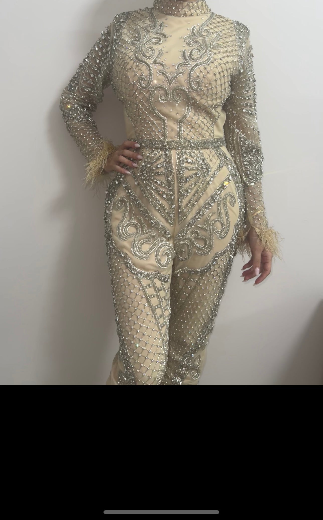 Luxury jumpsuit limited edition with Natural stones