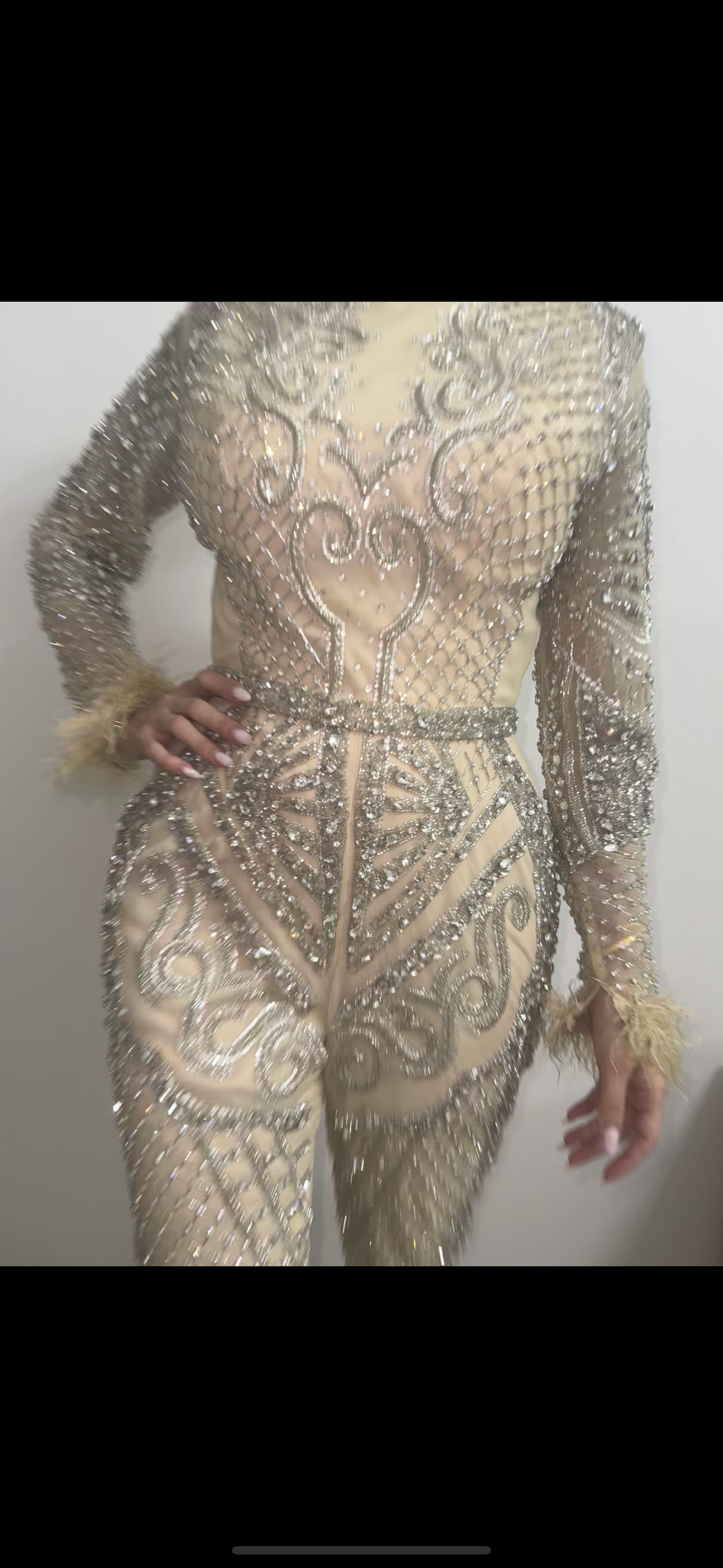 Luxury jumpsuit limited edition with Natural stones