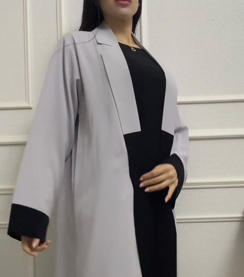 Abaya Silhouette Elegant suit style  2 piece
