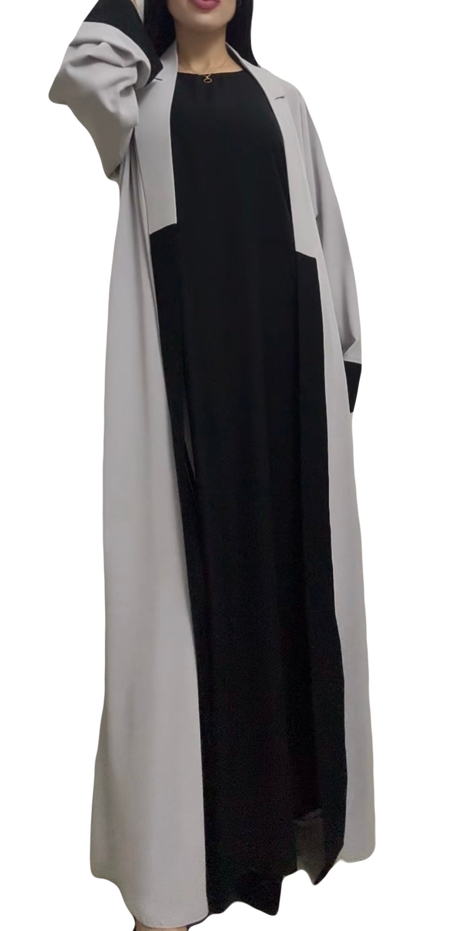 Abaya Silhouette Elegant suit style  2 piece