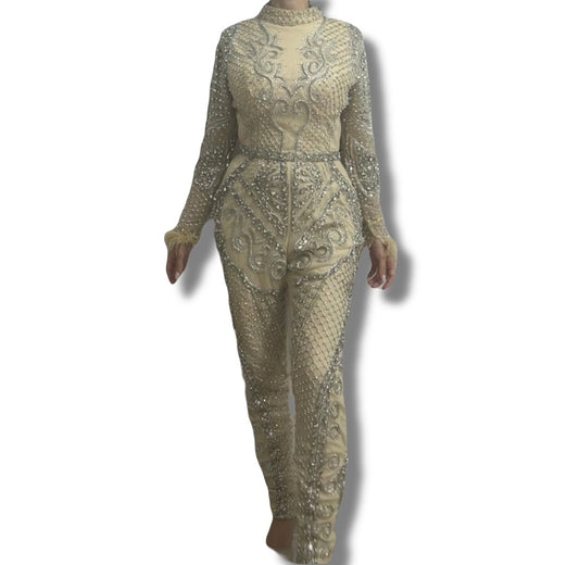 Luxury jumpsuit limited edition with Natural stones